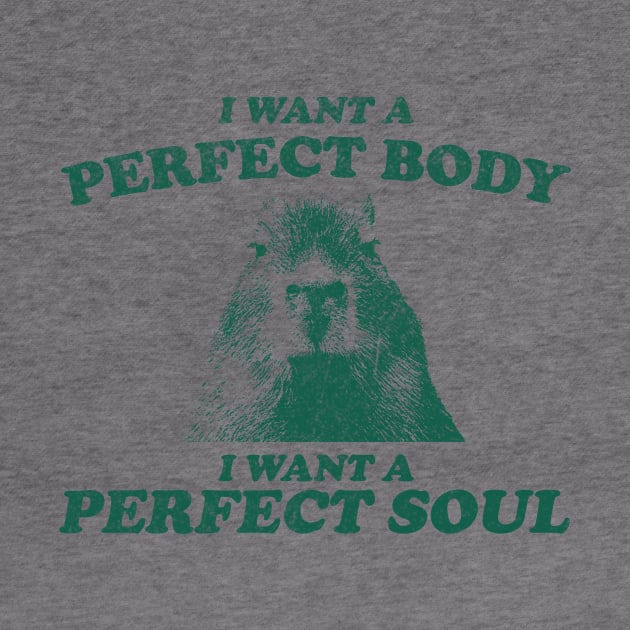 Capybara i want a perfect body i want a perfect soul Shirt, Funny Capybara Meme by ILOVEY2K